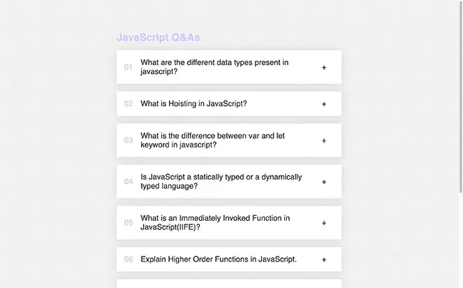 JS Q&As - Accordion