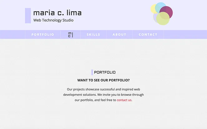 Maria C. Lima - Web Technology Studio